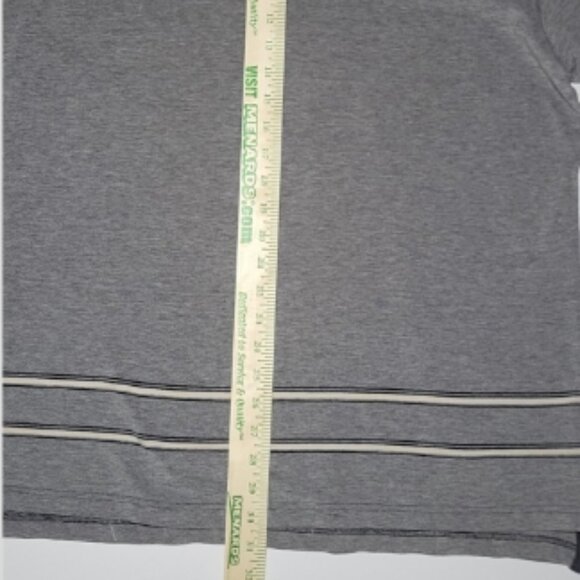 Chaps Ralph Lauren Mens Gray Short Sleeve Cotton Polo with Stripes Size XL - Picture 7 of 8